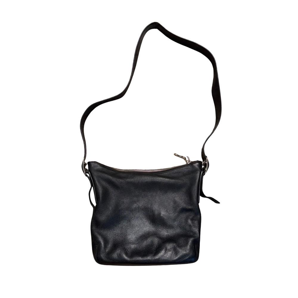 Coach Sholder/Crossbody Bag Womens Medium Black Leather Good 9326 Hobo Zip Top